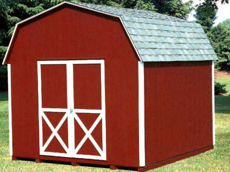 red barn style garden shed