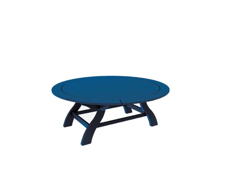 a blue low poly table against a white background